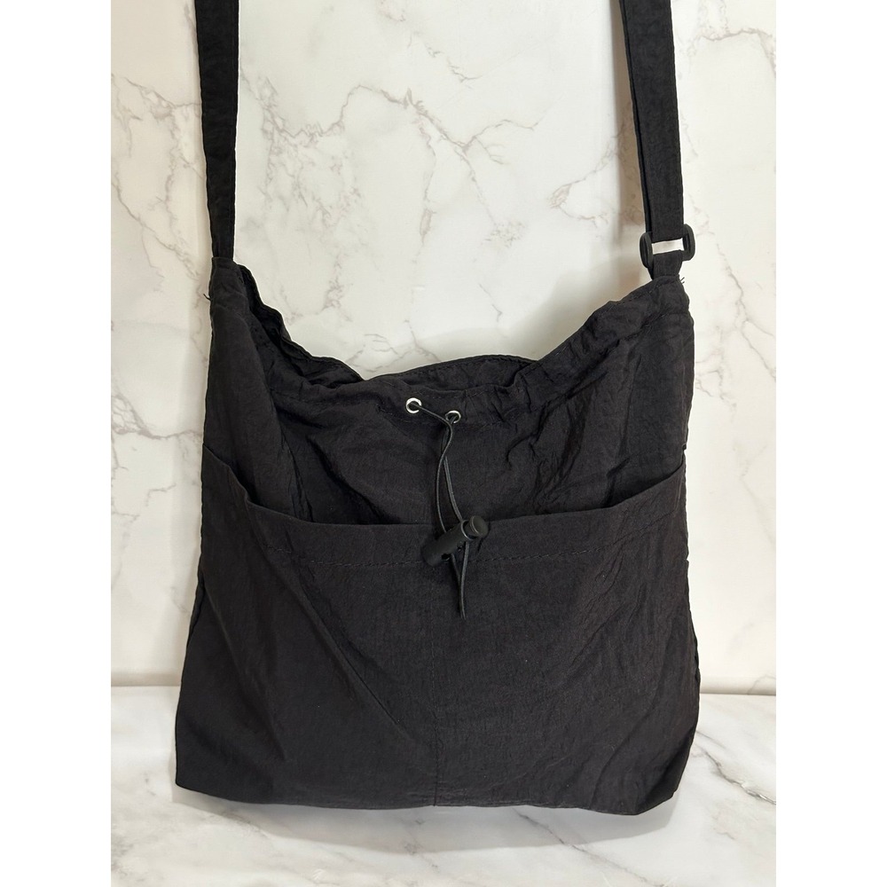 Lightweight Nylon Drawstring Shoulder Bag - Picture 2 of 6